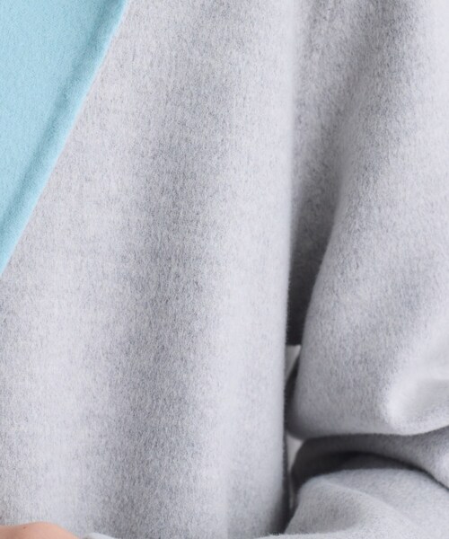 INDIVI（インディヴィ）の「【配色デザイン／ミドル丈】ウールリバー テントラインコート（その他アウター・レディース・ライトグレー系4/ネイビー系4/ベージュ系その他7・38/36/15 /13/05/40）」の8枚目の写真