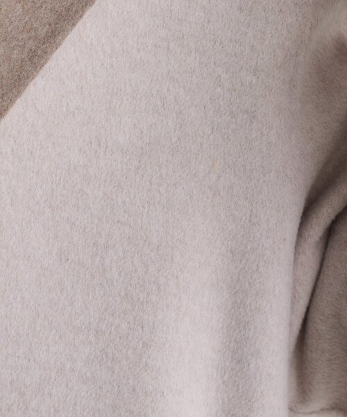 INDIVI（インディヴィ）の「【配色デザイン／ミドル丈】ウールリバー テントラインコート（その他アウター・レディース・ライトグレー系4/ネイビー系4/ベージュ系その他7・38/36/15 /13/05/40）」の12枚目の写真