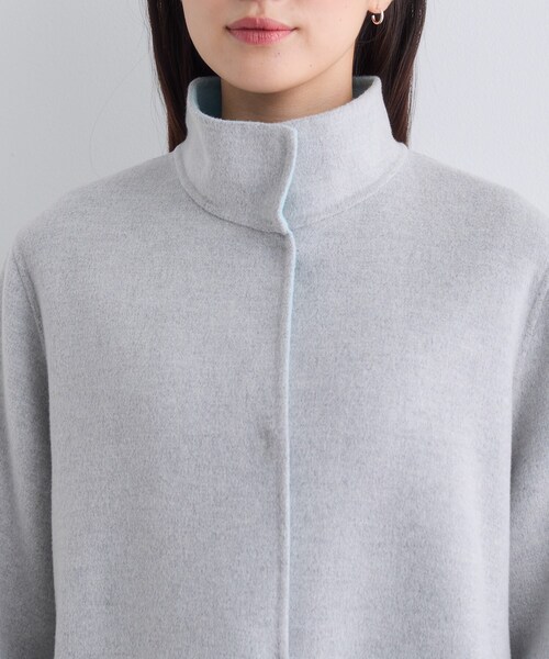 INDIVI（インディヴィ）の「【配色デザイン／ミドル丈】ウールリバー テントラインコート（その他アウター・レディース・ライトグレー系4/ネイビー系4/ベージュ系その他7・38/36/15 /13/05/40）」の20枚目の写真