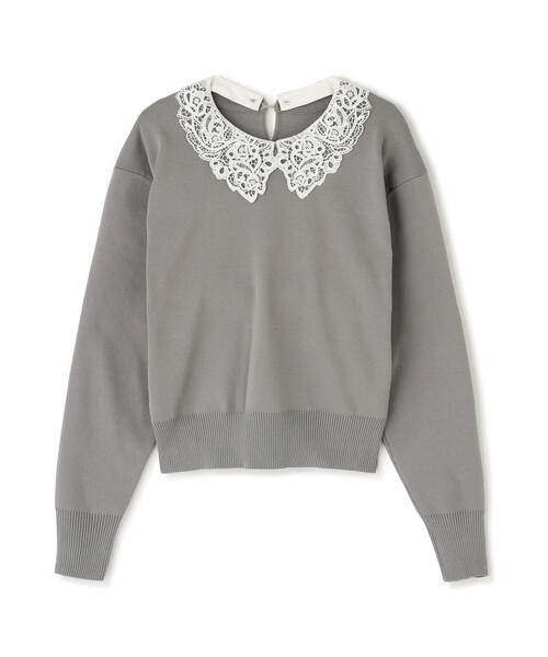 セール】◇レースカラーフォルムニット（ニット/セーター）｜NATURAL