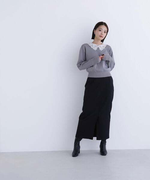 セール】◇レースカラーフォルムニット（ニット/セーター）｜NATURAL