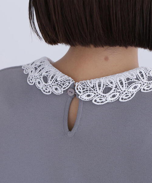 セール】◇レースカラーフォルムニット（ニット/セーター）｜NATURAL