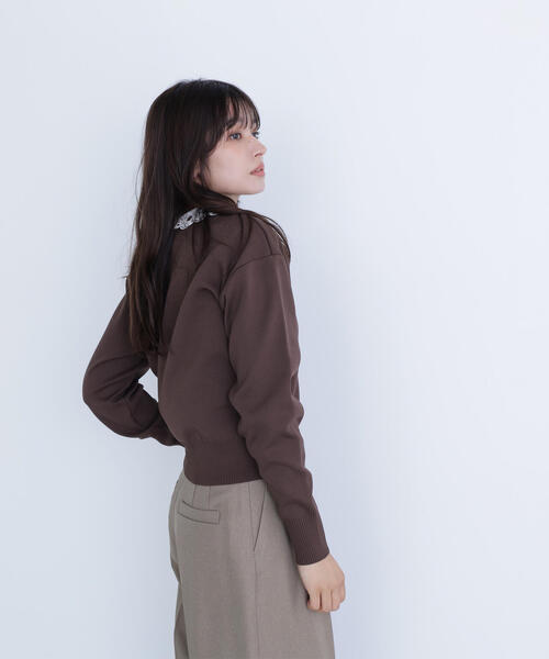 セール】◇レースカラーフォルムニット（ニット/セーター）｜NATURAL