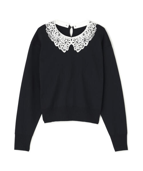 NATURAL BEAUTY BASIC(ナチュラルビューティーベーシック)の「◇レースカラーフォルムニット(ニット/セーター・レディース・グレー/ブラウン/ネイビー・FREE)」の9枚目の写真