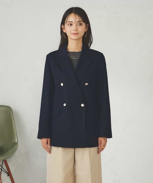 セール】【マシンウォッシャブル】ダブルブレストジャケット