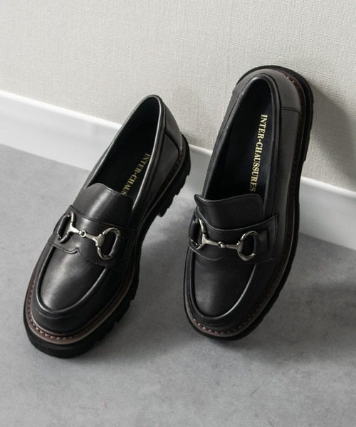 inter-chaussures（インターショシュール）の「【INTER-CHAUSSURES】撥水厚底ビットローファー(I51616)（ローファー・レディース・ブラック/ブラック系その他2/ブラック系その他・35/36/37/38/39）」の10枚目の写真