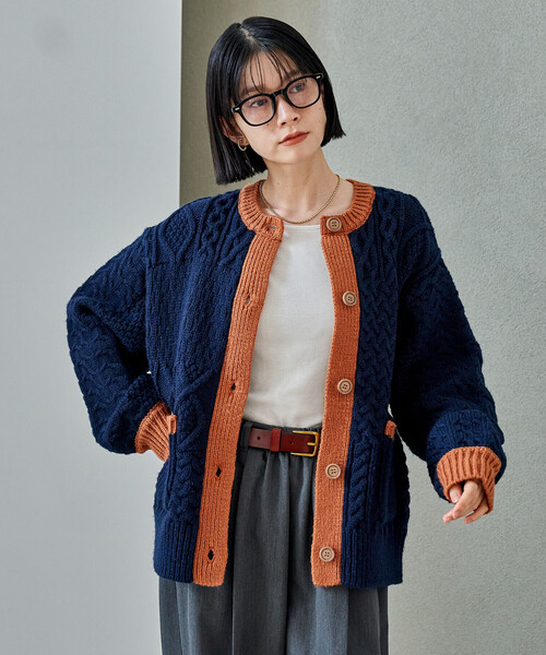 FREAK'S STORE（フリークスストア）の「パッチワーク ケーブル 配色