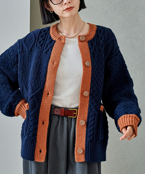 FREAK'S STORE（フリークスストア）の「パッチワーク ケーブル 配色