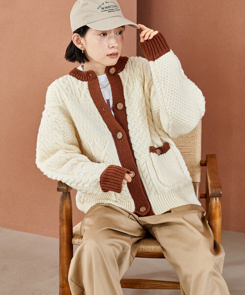 FREAK'S STORE（フリークスストア）の「パッチワーク ケーブル 配色