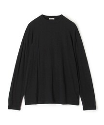 コットンカシミヤ クルーネックロングスリーブニット