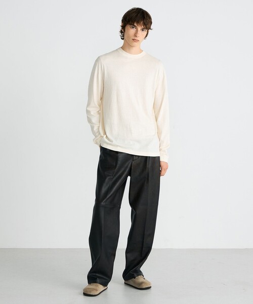 EDITION(エディション)の「コットンカシミヤ クルーネックロングスリーブニット(ニット/セーター・メンズ・ブラック/グレー/ホワイト・L/M/S)」の4枚目の写真