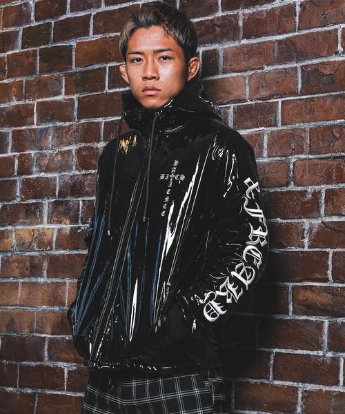 RTEG Z.TレザーO.Eロングジップパーカー（パーカー