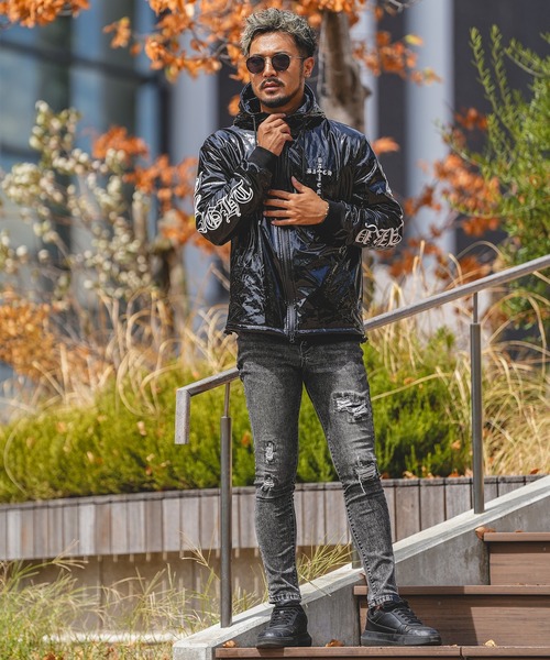 アダムスジャグラー RTEG ブラックパーカー フード付き L RTEG AL&KSジップフーディー（パーカー）｜adamsJUGGLER