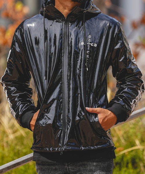 RTEG Z.TレザーO.Eロングジップパーカー（パーカー