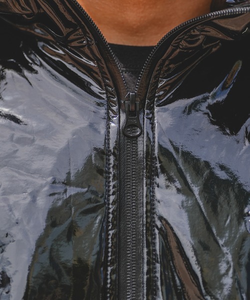 アダムスジャグラー　レザーO.Eロングジップパーカー　Lサイズ アダムスジャグラー レザーO.Eロングジップパーカー Lサイズ