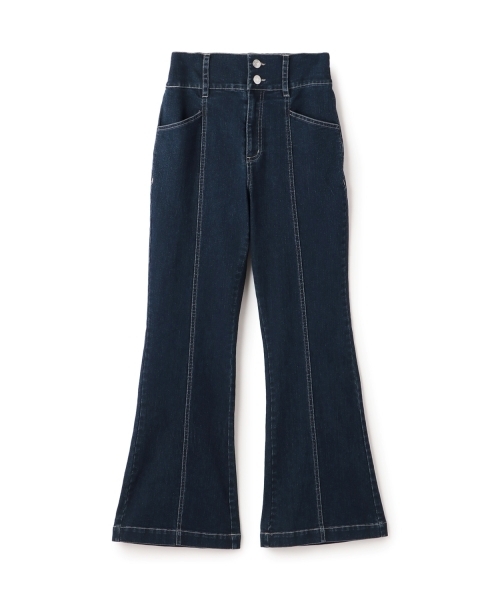 セール】【ストレッチ】スタイルアップフレアデニム（デニムパンツ