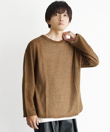 【MinoriTY】フェザータッチシアーロンT シアーニット シアートップス メンズ 秋服 春服