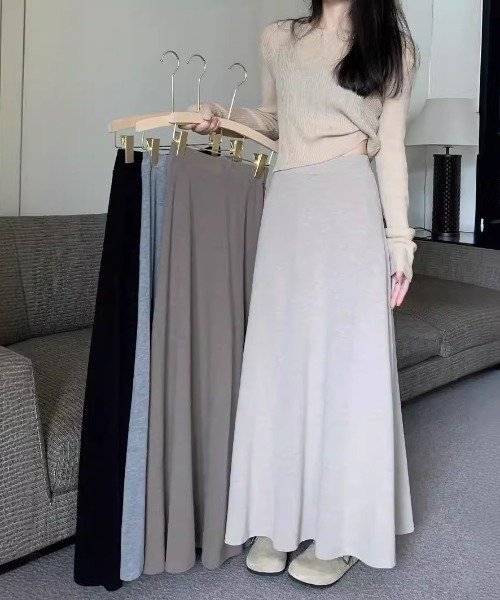 FREE STYLISTS(フリー スタイリスト)の「YUGA_YGMC A-line flared skirt(スカート・レディース・ベージュ/ブラウン/グレー/ブラック・FREE)」の12枚目の写真