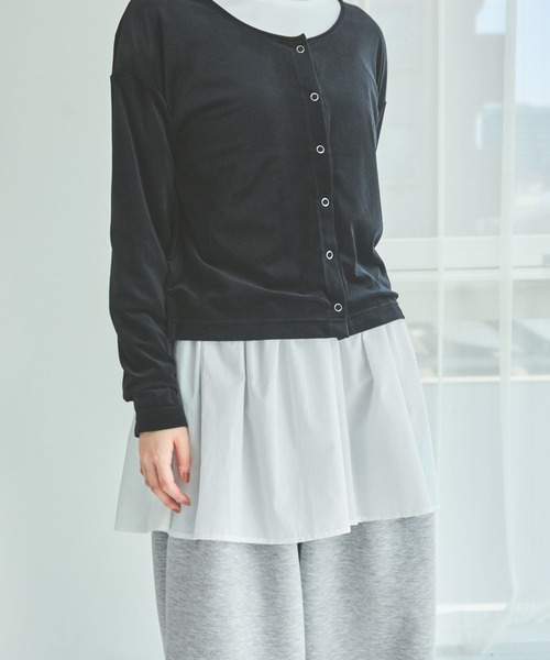 LAKOLE（ラコレ）の「アソート裾レイヤード長袖 / 598755（Tシャツ/カットソー・レディース・ブラック/オフホワイト/その他9/ホワイト・FREE）」の5枚目の写真