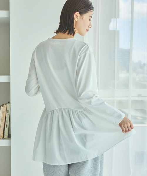 LAKOLE（ラコレ）の「アソート裾レイヤード長袖 / 598755（Tシャツ/カットソー・レディース・ブラック/オフホワイト/その他9/ホワイト・FREE）」の19枚目の写真