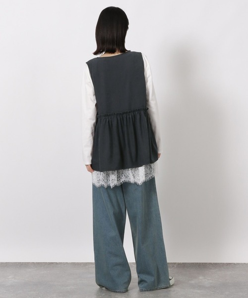 LAKOLE（ラコレ）の「アソート裾レイヤード長袖 / 598755（Tシャツ/カットソー・レディース・ブラック/オフホワイト/その他9/ホワイト・FREE）」の18枚目の写真