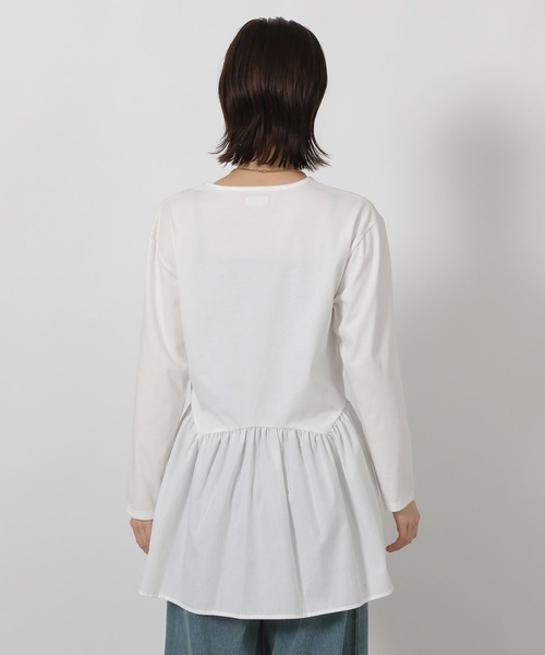 LAKOLE（ラコレ）の「アソート裾レイヤード長袖 / 598755（Tシャツ/カットソー・レディース・ブラック/オフホワイト/その他9/ホワイト・FREE）」の13枚目の写真