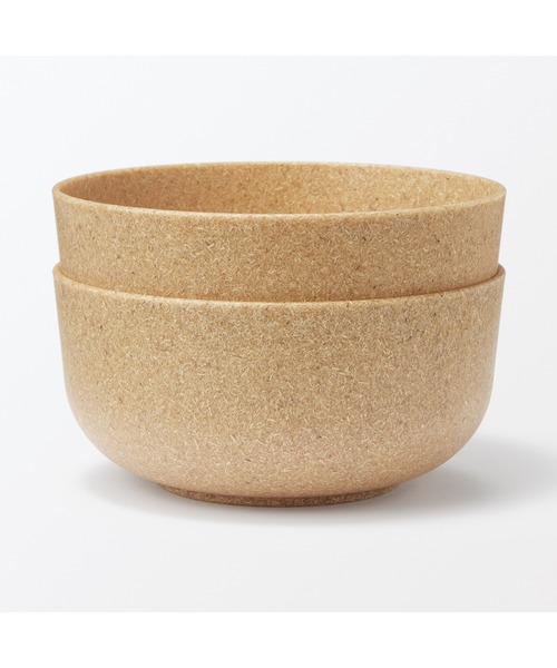 無印良品(ムジルシリョウヒン)の「レンジで使える ヤシの端材を使った ボウル 2個組(食器・メンズ・ナチュラル・FREE)」の3枚目の写真