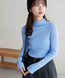 【WEB限定】ハイネックメローリブニット