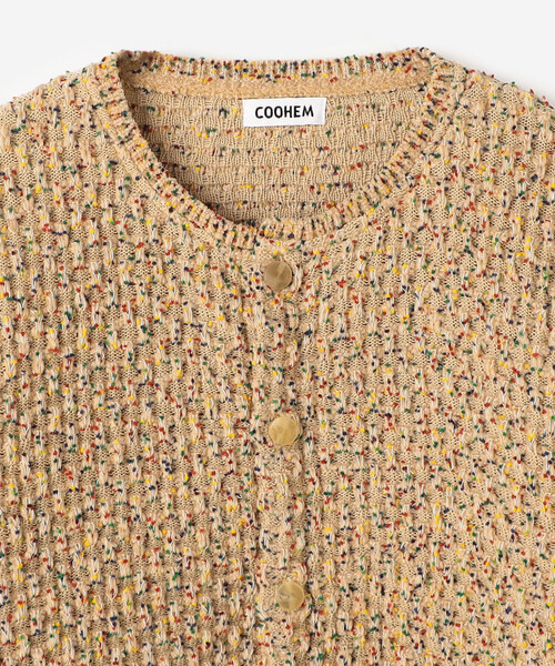 Coohem(コーヘン)の「COOHEM | モールニット カーディガン WOMEN(カーディガン/ボレロ・レディース・ベージュ/ネイビー・F)」の5枚目の写真