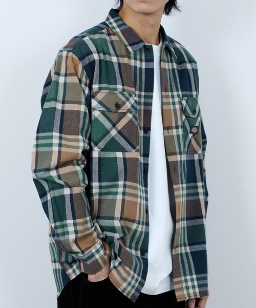 Dickies（ディッキーズ）の「【別注限定生産】Dickies 100% Cotton Plaid Work Shirt  Long Sleeve/綿100%チェックワークシャツ/ユニセックス（シャツ/ブラウス・メンズ・ブラック/カーキ/ブラウン/オレンジ・M/L/XL/XXL）」の15枚目の写真