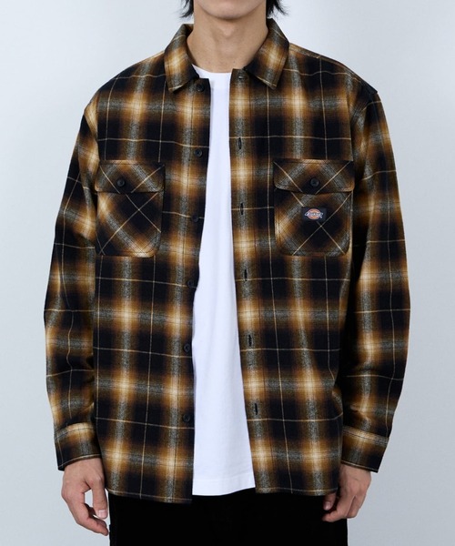 Dickies（ディッキーズ）の「【別注限定生産】Dickies 100% Cotton Plaid Work Shirt  Long Sleeve/綿100%チェックワークシャツ/ユニセックス（シャツ/ブラウス・メンズ・ブラック/カーキ/ブラウン/オレンジ・M/L/XL/XXL）」の22枚目の写真