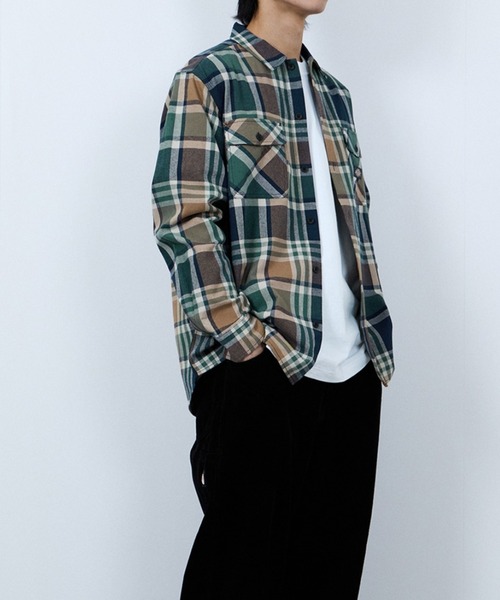 Dickies（ディッキーズ）の「【別注限定生産】Dickies 100% Cotton Plaid Work Shirt  Long Sleeve/綿100%チェックワークシャツ/ユニセックス（シャツ/ブラウス・メンズ・ブラック/カーキ/ブラウン/オレンジ・M/L/XL/XXL）」の17枚目の写真