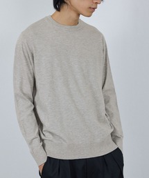 NAVY 素肌ニットクルーネック
