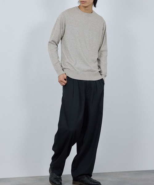 NAVY（ネイビー）の「NAVY 素肌ニットクルーネック（ニット/セーター・メンズ・チャコール/マスタード/ネイビー/杢グレー・S/M/XL/L）」の16枚目の写真