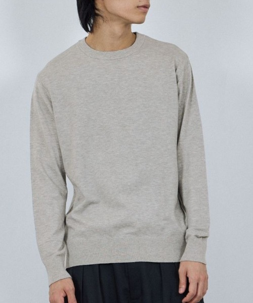 NAVY（ネイビー）の「NAVY 素肌ニットクルーネック（ニット/セーター・メンズ・チャコール/マスタード/ネイビー/杢グレー・S/M/XL/L）」の18枚目の写真