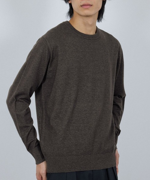 NAVY（ネイビー）の「NAVY 素肌ニットクルーネック（ニット/セーター・メンズ・チャコール/マスタード/ネイビー/杢グレー・S/M/XL/L）」の21枚目の写真