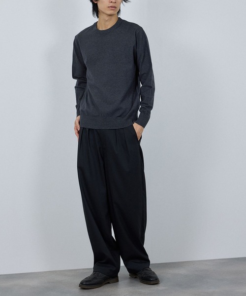 NAVY（ネイビー）の「NAVY 素肌ニットクルーネック（ニット/セーター・メンズ・チャコール/マスタード/ネイビー/杢グレー・S/M/XL/L）」の22枚目の写真