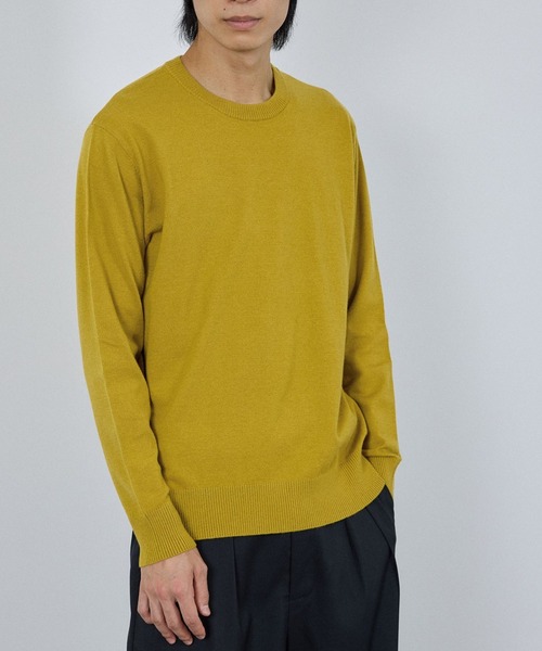 NAVY（ネイビー）の「NAVY 素肌ニットクルーネック（ニット/セーター・メンズ・チャコール/マスタード/ネイビー/杢グレー・S/M/XL/L）」の9枚目の写真