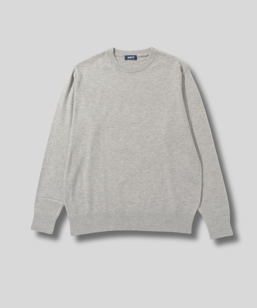NAVY（ネイビー）の「NAVY 素肌ニットクルーネック（ニット/セーター・メンズ・チャコール/マスタード/ネイビー/杢グレー・S/M/XL/L）」の11枚目の写真