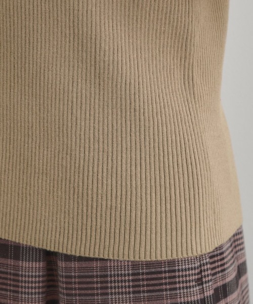 couture brooch（クチュールブローチ）の「【着映え・フェミニン・通勤】レース衿カフス付きリブニット（ニット/セーター・レディース・アイボリー/ブラック/ベージュ/ブラック系6・36/38/42）」の13枚目の写真