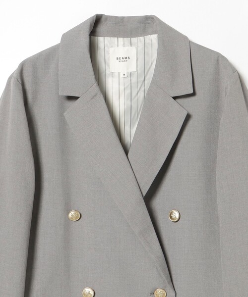 BEAMS HEART（ビームスハート）の「オーバー ダブル ジャケット（テーラードジャケット・レディース・グレー/ネイビー・MEDIUM/LARGE）」の10枚目の写真