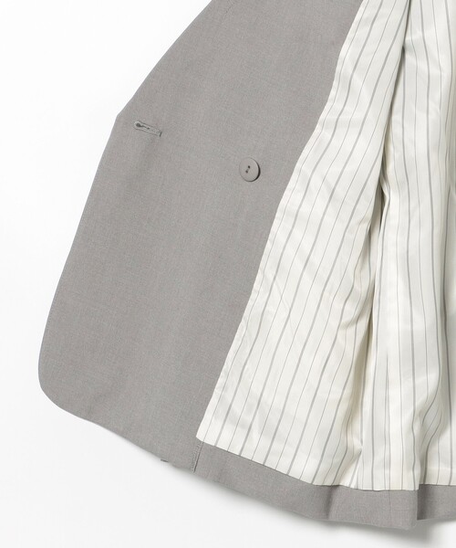 BEAMS HEART（ビームスハート）の「オーバー ダブル ジャケット（テーラードジャケット・レディース・グレー/ネイビー・MEDIUM/LARGE）」の12枚目の写真