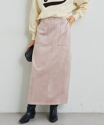 un dix cors | 《女性らしい上品シルエット》マシュマロスエードナロースカート(スカート)