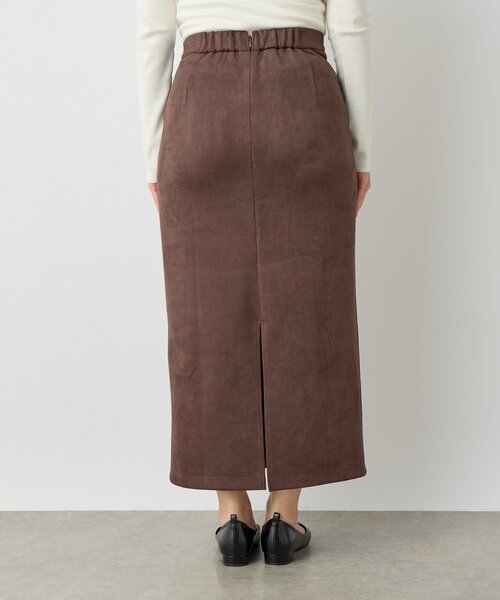 un dix cors（アンディコール）の「《女性らしい上品シルエット》マシュマロスエードナロースカート（スカート・レディース・キャメル/ブラウン/ピンクベージュ・FREE）」の17枚目の写真