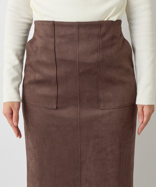 un dix cors（アンディコール）の「《女性らしい上品シルエット》マシュマロスエードナロースカート（スカート・レディース・キャメル/ブラウン/ピンクベージュ・FREE）」の18枚目の写真