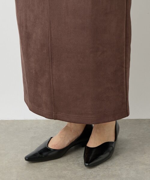 un dix cors（アンディコール）の「《女性らしい上品シルエット》マシュマロスエードナロースカート（スカート・レディース・キャメル/ブラウン/ピンクベージュ・FREE）」の21枚目の写真