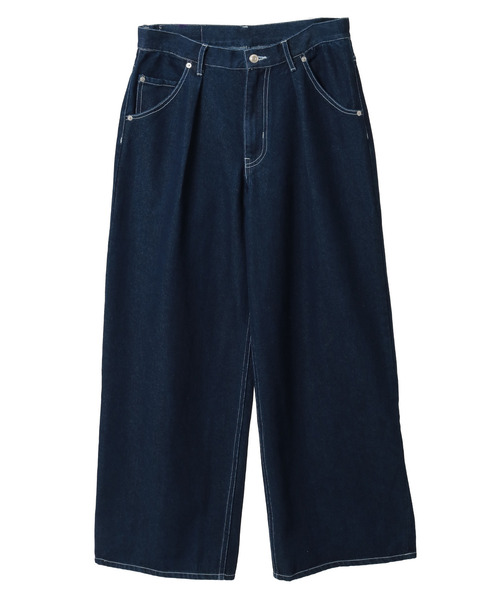 CONVERSE TOKYO（コンバーストウキョウ）の「WIDE DENIM PANTS (SET-UP)（デニムパンツ・レディース・サックスブルー/ブラック/インディゴブルー・SMALL/MEDIUM）」の3枚目の写真