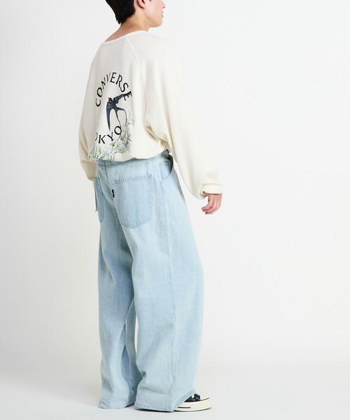 CONVERSE TOKYO（コンバーストウキョウ）の「WIDE DENIM PANTS (SET-UP)（デニムパンツ・レディース・サックスブルー/ブラック/インディゴブルー・SMALL/MEDIUM）」の22枚目の写真