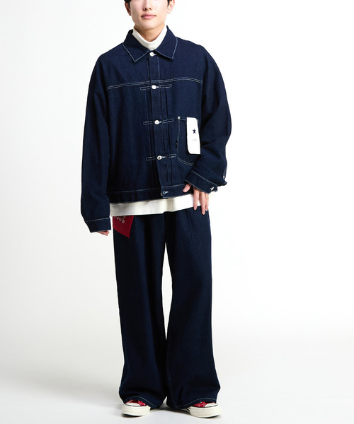 CONVERSE TOKYO（コンバーストウキョウ）の「WIDE DENIM PANTS (SET-UP)（デニムパンツ・レディース・サックスブルー/ブラック/インディゴブルー・SMALL/MEDIUM）」の17枚目の写真