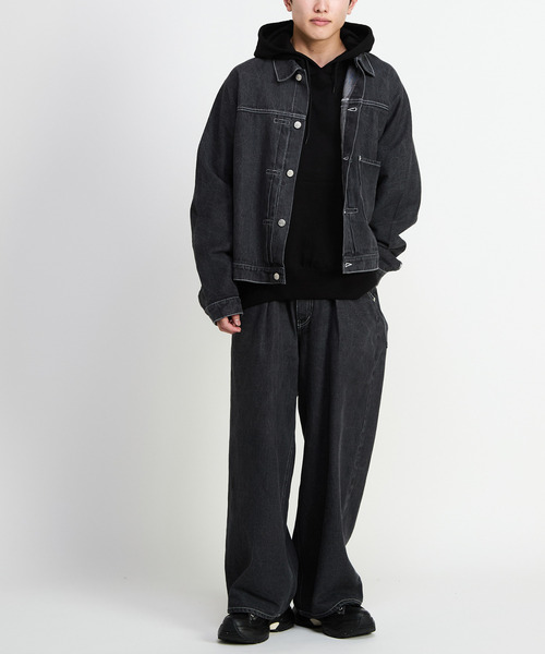 CONVERSE TOKYO（コンバーストウキョウ）の「WIDE DENIM PANTS (SET-UP)（デニムパンツ・レディース・サックスブルー/ブラック/インディゴブルー・SMALL/MEDIUM）」の14枚目の写真